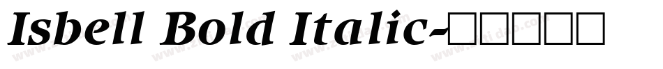 Isbell Bold Italic字体转换